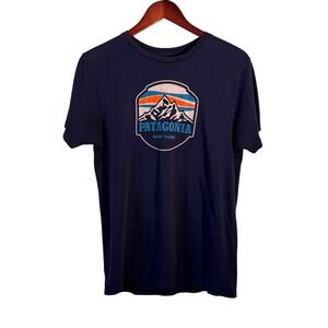 Patagonia New York Navy Blue Men’s Short Sleeve Graphic T-Shirt Slim Fit Size M